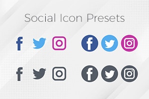 Predefinições de ícones sociais