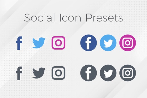 How to use the Social Icon Presets