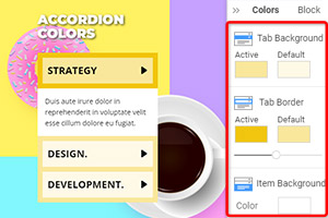 Accordion Tab Colors