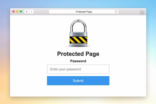 How to protect a web page with the password
