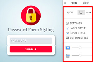 Password Form Styling