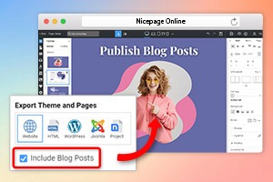 Blog en alojamiento Nicepage