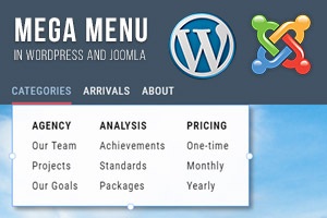 Мегаменю в WordPress и Joomla