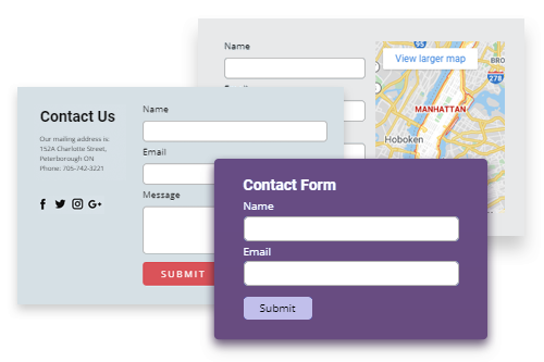 Como usar as predefinições de formulário de contato no web design