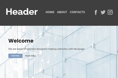 How to stylize the Header Block on a website