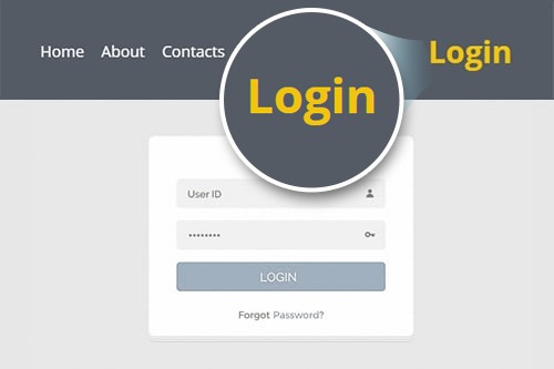 How to use the Login Link in the site's Header