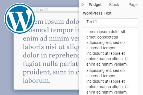 Widget WordPress texte
