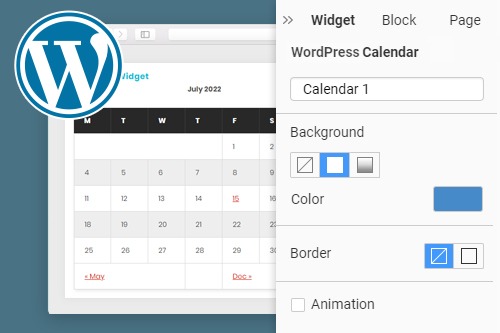 Widget de calendario de WordPress