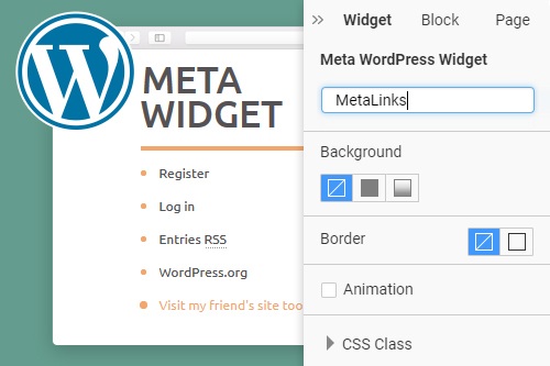 Как использовать мета-виджет для WordPress