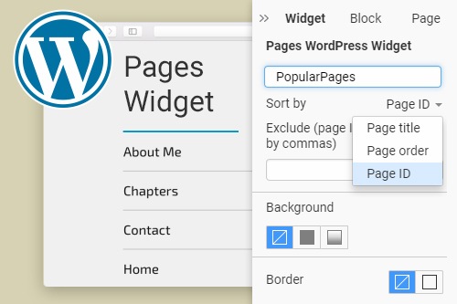 A Pages WordPress widget használata