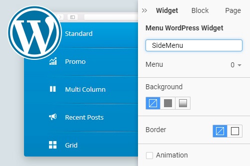 Nabídka WordPress Widget
