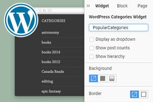 Kategorie Widżet WordPress
