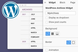 Архивы виджет WordPress