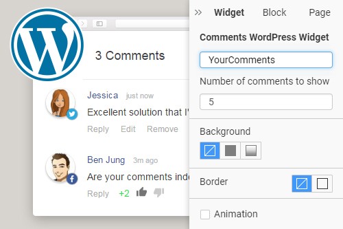 A Comments WordPress widget használata