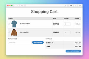 Shopping Cart Page Template