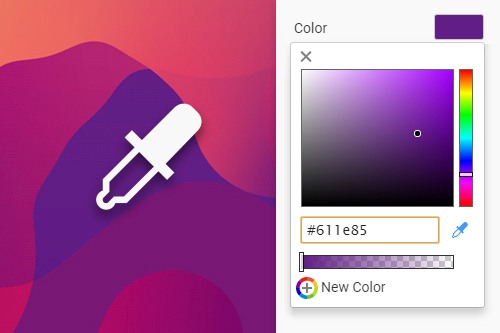 So verwenden Sie den Farbwähler, um Farben für Webelemente zu ändern