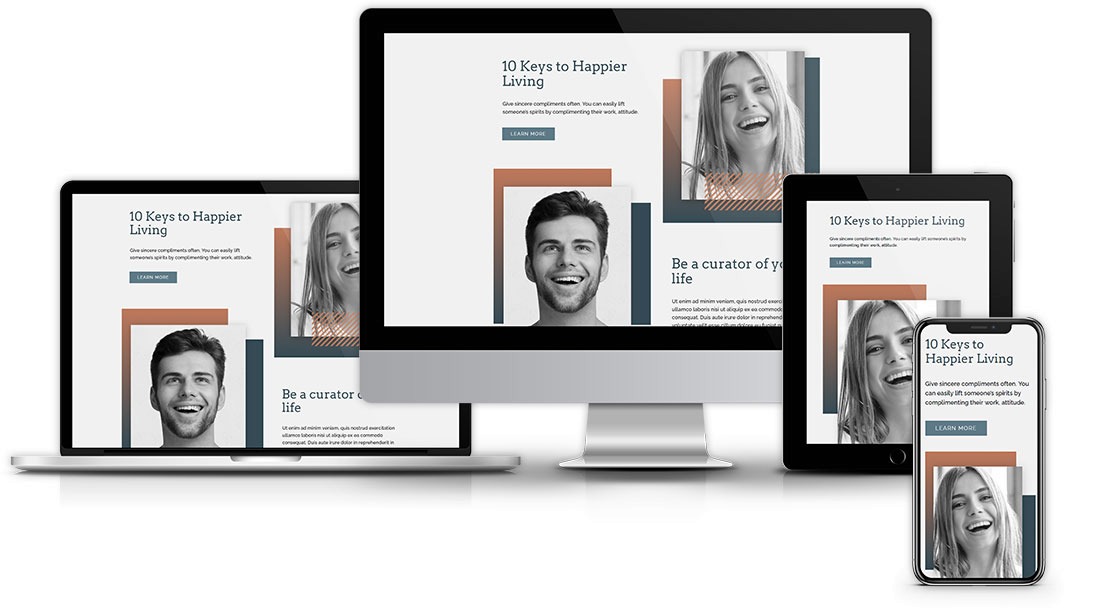 Perfect results with visual free HTML editor on any device