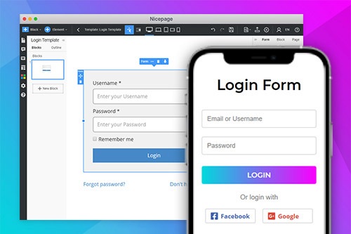 How to edit the Login Template for websites