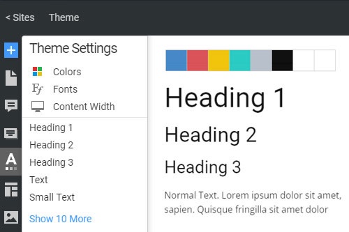 How to use the Theme Settings in the Quick Access Panels
