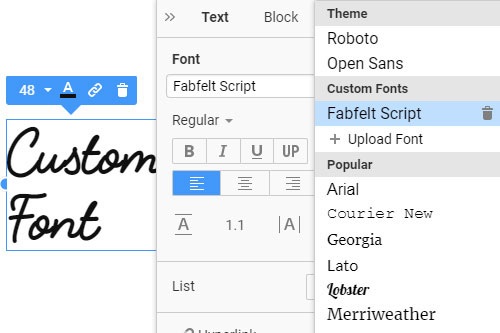How to upload custom fonts to use on web pages