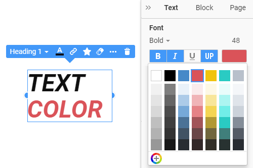 How to change Text Color while designing a website